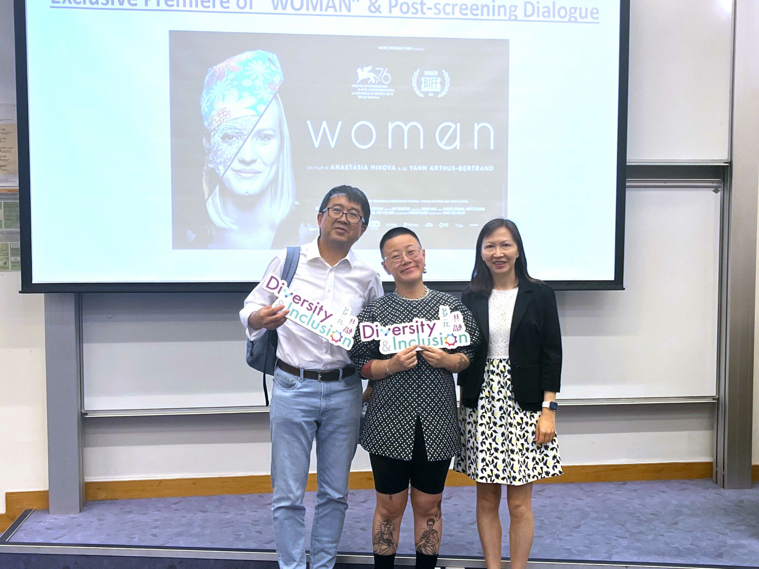 Group photo of Professor Lee Tan, Dr. Sonia Wong, and Ms. Lily Chung.